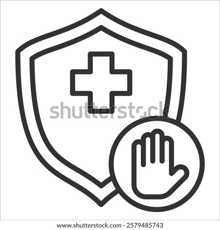 Prevention Icon Lineal Style. Vector Illustration Graphic Design
