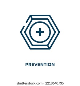 Prevention icon. Linear vector illustration. Outline prevention icon vector. Thin line symbol for use on web and mobile apps, logo, print media.