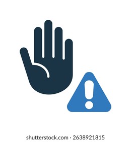 Prevention Icon Mixed Vector Illustration