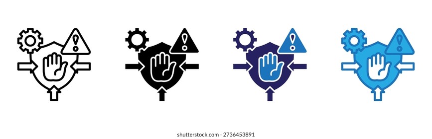 Prevention Icon Multi Style Vector Illustration