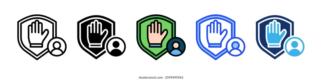 Prevention Icon Set With Multiple Style Collection