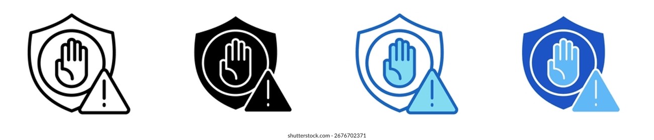 Ícone de Prevenção Definir Coleção de Vários Estilos