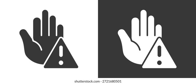 Conjunto De Iconos De Prevención Colección De Vector Aislado En Blanco Y Negro