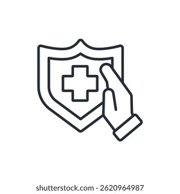 ícone de prevenção. vetor.Sinal editável de estilo traço.linear para usar a ilustração web design,logo.Symbol.