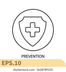 prevention icons  symbol vector elements for infographic web
