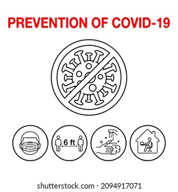Prevention information vector illustration to avoid Coronavirus.