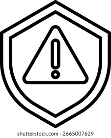 Design de vetor de ícone de linha de prevenção