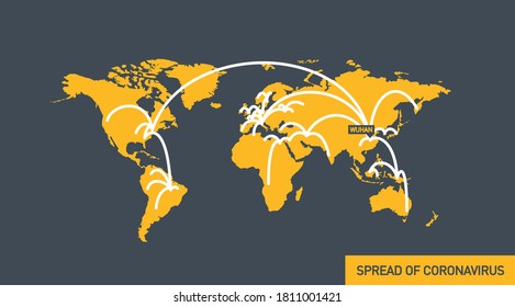 Prevention line icons set with planet map isolated on yellow. outline symbols prevention tips Coronavirus Covid 19 pandemic banner. Quality elements tips preventive treatment and healthcare line icon