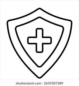 Prevention Outline Icon Vector Illustration