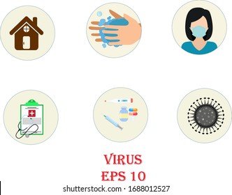 Prevention and treatment tips for COVID - 19, healthcare and medical about flu, virus prevention, symbol icon,
