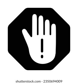 Icono De Glifo Vector De Prevención Para Uso Personal Y Comercial.
