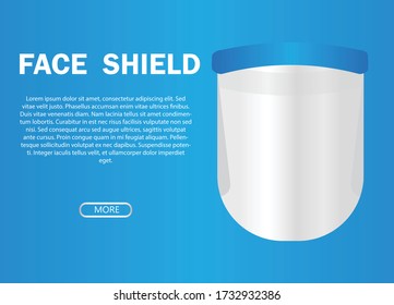 Prevention from virus. Face shield. New normal. Illustrations.