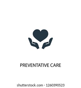 Preventive Care Icon. Simple Element Illustration. Preventive Care Concept Symbol Design. Can Be Used For Web And Mobile.