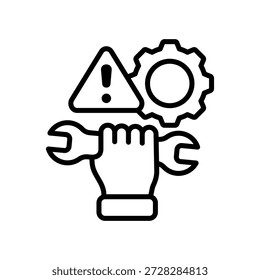 Preventive Maintenance Icon Line Vector Illustration