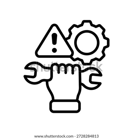 Preventive Maintenance Icon Line Vector Illustration