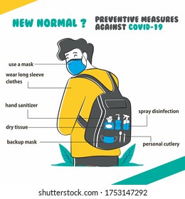 preventive measures in the office at work, covid prevention illustrations, illustrations face new normal, keep distance, social distancing, flat symbol design icon covid 19
