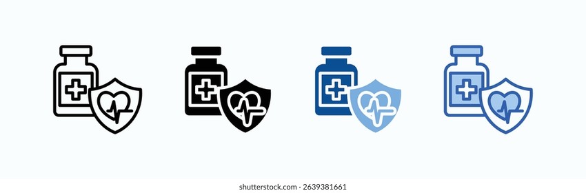 Preventive Medicine icon sheet multiple style collection isolated vector