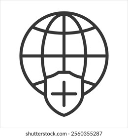 Preventive Outline Icon Vector Illustration