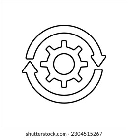 preventive process in maintenance, icon process, continue process preventive, vector icon