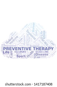 Preventive Therapy word cloud. Wordcloud made with text only.