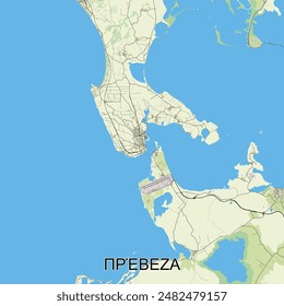 Preveza, Greece map poster art