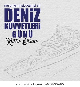 Preveze deniz zaferi ve deniz kuvetleri günü. Traducción: 27 de septiembre de preveza victoria naval y blanco día de la marina bg