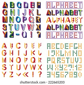 Preview of the English alphabet and punctuation marks on a white background.