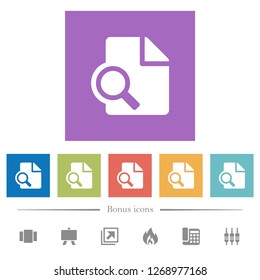 Preview flat white icons in square backgrounds. 6 bonus icons included.
