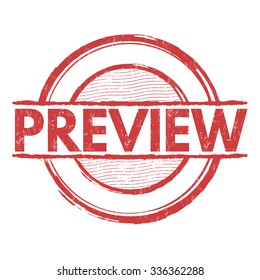 Preview grunge rubber stamp on white background, vector illustration