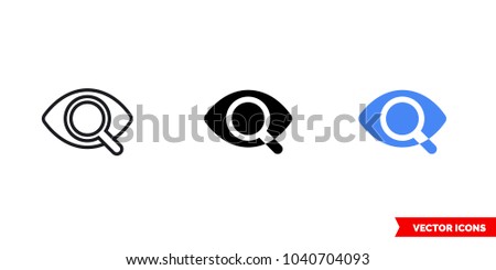 Preview icon of 3 types: color, black and white, outline. Isolated vector sign symbol.