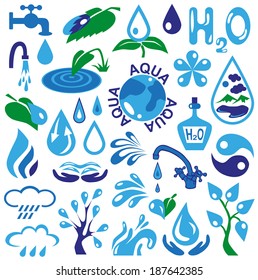 Preview icon blue water on a white background.