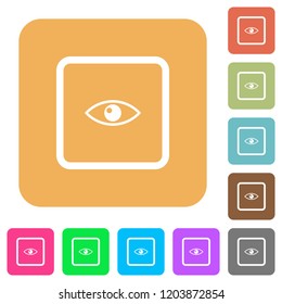 Preview object flat icons on rounded square vivid color backgrounds.
