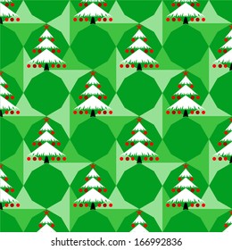 Preview repeating ornament consisting of white pine trees dressed.
