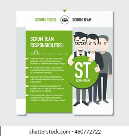  Preview
Save to a lightbox
Scrum roles - Scrum team responsibilities template in scrum development process on light grey background