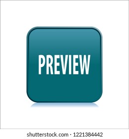 Preview vector button, web design element