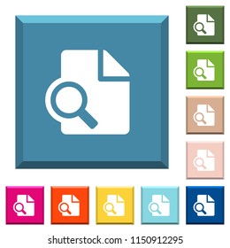 Preview white icons on edged square buttons in various trendy colors