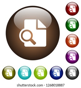 Preview white icons on round color glass buttons
