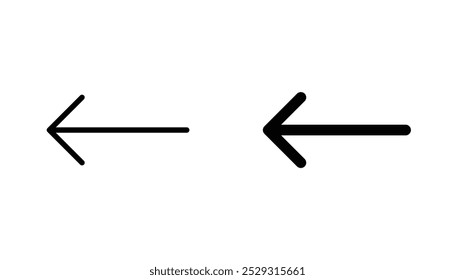 Previous arrow icon concept. Stock vector