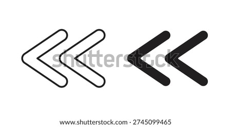 Previous arrow icon element for design projects