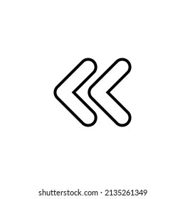 Previous arrow icon in line style