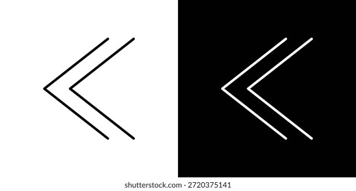 Icono de flecha anterior. Diseño de Vector minimalista. Trazo editable. EPS10