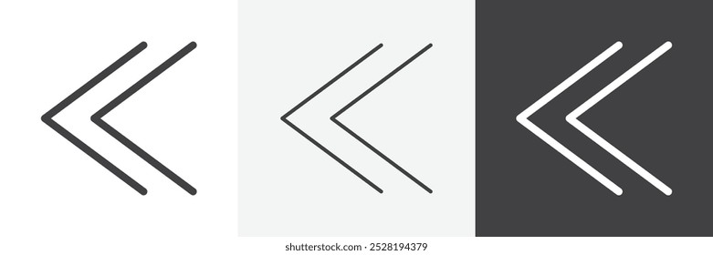 Previous arrow icon.Trendy modern flat linear vector illustration on white background.