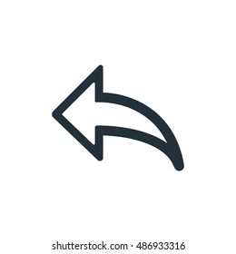 Previous; back icon, Arrow, Vector