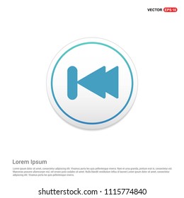 Previous, back icon Hexa White Background icon template - Free vector icon