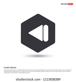 Previous, back icon Hexa White Background icon template - Free vector icon