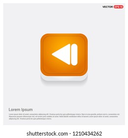 Previous, back icon Orange Abstract Web Button - Free vector icon