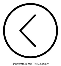 Previous Button Flat Icon Isolated On White Background