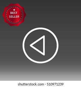 Previous Button Vector Icon Illustration