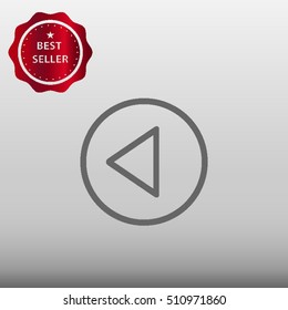 Previous Button Vector Icon Illustration