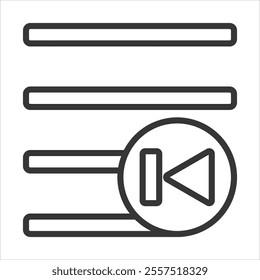 Previous Change Outline Icon Vector Illustration